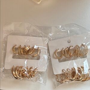 Elegant Gold Hoop Earring Set